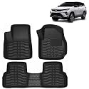 OTO2EYE Car Floor Mat 4.5D Compatible for Toyota Fortuner (Manual Transmission) (2021 to 2025) 100% Waterproof Tray Shape, Set of 4 Pieces, Top Notch PVC 4.5D Foot Mats, Washable, 1 Year Warranty
