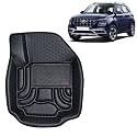 OTO2EYE Car Floor Mat 4.5D Compatible for Hyundai Venue (2022 to 2025) All Model, 100% Waterproof Tray Shape, Set of 3 Pieces, Top Notch PVC 4.5D Foot Mats, Washable, 1 Year Warranty