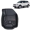 OTO2EYE Car Floor Mat 4.5D Compatible for Hyundai Creta (2018 to 2019) All Model, 100% Waterproof Tray Shape, Set of 3 Pieces, Top Notch PVC 4.5D Foot Mats, Washable, 1 Year Warranty