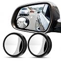 OTO2EYE Framed Car Glass Blind Spot Mirror, HD 360° Rotating Mirror, Rear View Convex Mirror, Parking Mirror For Car Mirror Accessories Suitable All Cars and Bikes (Round 2-Pcs)