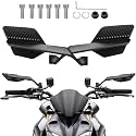 OTO2EYE Universal Motorcycle Wing Mirror With Fully Rearview – 180° Rotating Rear View Mirror with Matte Black Stealth Body – Sporty Wind Wing Design – York Fitting for All Bikes