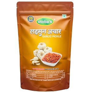 otoba39s spicy amp tangy garlic pickle 200g handmade stuffed lahsun ka achar