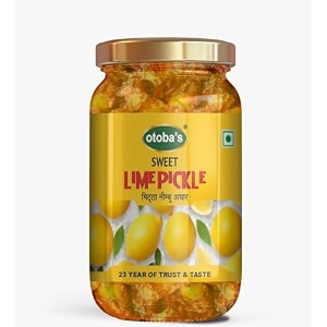 otoba39s sweet lemon pickle 400g  handmade stuffed mitha nimbu ka achar  no-oil lemon pickle  mild and flavorful rajasthani delight