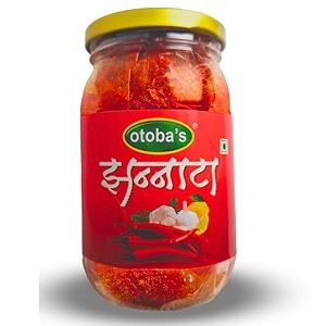 otoba39s rajasthani spicy garlic chutney jhannata 400 g  handmade stuffed lahsun ki chutney