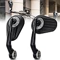 OTOROYS Premium Oval Bar End Mirror for Hunter 350 & Meteor 350 | Convex Bike Rear View Mirror | Metal Handle & ABS Frame | 22mm Handlebar End Mirror Set of 2 (Black)