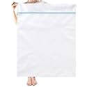 OTraki Large Mesh Washing Bag 43 x 35 Inch XXL Mesh Laundry Bag, Blue