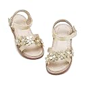 Otter MOMO Toddler Little Flower Girl Sandals Princess Dress Shoes Wedding