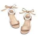 Otter MOMO Toddler Little Flower Girl Sandals Princess Dress Shoes Wedding