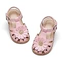 Otter MOMO Toddler Little Flower Girl Sandals Princess Dress Shoes Wedding