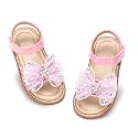 Otter MOMO Toddler Little Flower Girl Sandals Princess Dress Shoes Wedding