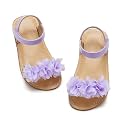 Otter MOMO Toddler Little Flower Girl Sandals Princess Dress Shoes Wedding
