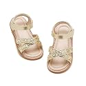 Otter MOMO Toddler Little Flower Girl Sandals Princess Dress Shoes Wedding