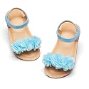 Otter MOMO Toddler Little Flower Girl Sandals Princess Dress Shoes Wedding