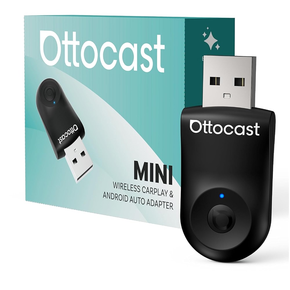 thumbnail image 2 of Ottocast Mini Wireless CarPlay & Android Auto Adapter – Plug & Play Dongle For Wired OEM Systems (Model CA505T) 2 of 6
