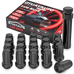 OTUAYAUTO M12x1.5 Lug Nuts - 20PCS Black
