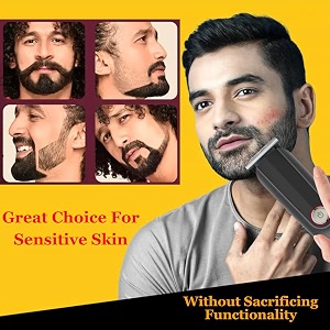 men39s waterproof cordless grooming trimmer for men suitable for beard body private part shaving head and pubic hair 120 min run time smart travel lock black