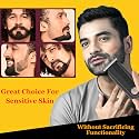 Men's WaterProof Cordless Grooming Trimmer for Men, Suitable for Beard, Body Private Part Shaving, Head and Pubic Hair, 120 Min Run Time, Smart Travel Lock (Black)