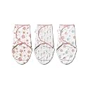 Ouch Baby Adjustable Swaddle Wrap - Knitted Cotton Wrap Set for Newborn - 0-3 Months - Pack of 3 (Floral Edition)