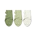 Ouch Baby Adjustable Swaddle Wrap - Knitted Cotton Wrap Set for Newborn - 0-3 Months - Pack of 3 (Pastel Edition)