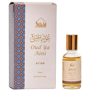 oud ya aini attar oil by dukhni  30ml woody oud perfume  islamic gifts