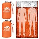 Oudain 2 Pcs XL Emergency Sleeping Bag 94.5" x 49.2" Bivy Bag