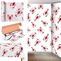 Oudain 54 Inch x 100 ft Crawfish Boil Lobster Tablecloth Roll Cutter Box