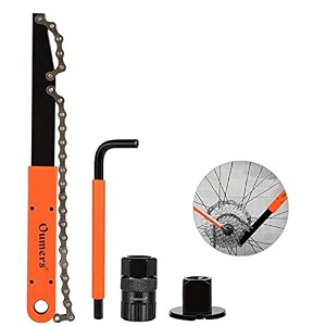 oumers bike cassette removal tool with chain whip and auxiliary wrench bicycle sprocket removal tools bicycle cassette lock ring removal freewheel remover wrench sprocket remover