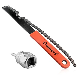 oumers bike chain tools kit cassette removal tool sprocket remover kitchain whip and cassetterotor lockring removal tool with guide pin