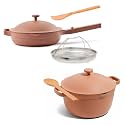 Our Place Cookware Duo, 7-Piece Ceramic Nonstick Cookware Set with Strainer