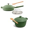Our Place Cookware Duo, 7-Piece Ceramic Nonstick Cookware Set with Strainer