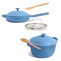 Our Place Cookware Duo, 7-Piece Ceramic Nonstick Cookware Set with Strainer