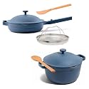 Our Place Cookware Duo, 7-Piece Ceramic Nonstick Cookware Set with Strainer
