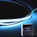 Flexible Led Panel,Electroluminescent Panel Sheet EL Tape Cuttable Soft for Mask Eye Cosplay Party Decor DIY-Continuous/Slow Flash/Fast Strobe 3x24 cm Lightblue (lightblue, 1 * 1)