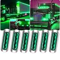 Ourbest Oval Trailer Side Marker,6Pcs 3" LED Clearance Light Truck Marker LED Light for Rear Truck Pickup Van ATV Lorries Back Up Light (Green)
