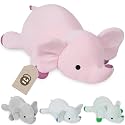 OurHonor 4.2lbs Pink Elephant Weighted Stuffed Animals Plush Pillow 24in