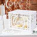 PVC Wedding Card Boxes for Reception, White Gift Card Box for Wedding Decor