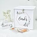 White Wedding Card Box with Lock, PVC Envelope Money Card Box for Wedding