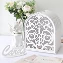 OurWarm White Card Box for Wedding, Arch-Shaped Boho Wooden Gift Card Box