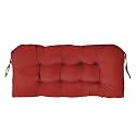 Outdoor Bench Cushion 41x19x4 Inch with Ties Loveseat Pads, Red