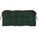 Outdoor Bench Cushion 44x22x4 Inch with Ties Loveseat Pads, Dark Green