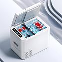 Outdoor Camping Refrigerator, Beauty Skin Fridge, 28L Car And Home Dual-Purpose Freezer, Large Capacity Icebox, Ideal for Car And Office Use, White