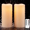 Outdoor Large Waterproof Flameless Candles Battery Operated with Remote