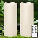 Outdoor Large Waterproof Flameless Candles Battery Operated with Remote
