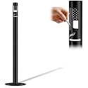 Outdoor Cigarette Butt Receptacle 43-inch White/Metals Standing Ashtray for Patio, Offices, Home, Restaurants, Backyard (Black)
