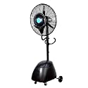 Outdoor Commercial Misting Fan with Water Tank, Oscillating Pedestal Fan, 3 Speed Spray Cooling for Large Areas Like Factories & Hotels - White