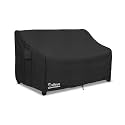 Outdoor Couch Cover,100% Waterproof 2-Seater Outdoor Loveseat/Bench Cover,Patio Furniture Covers,85" Wx 38" Dx 35" H Black