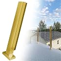 Outdoor Deck Fence Glass Railing Post, Patio Deck Balcony Vitreous Balustrade Column, Indoor Stair Railing Kits, Stainless Steel Baluster Posts(C-Edge,Height 48in/120cm)