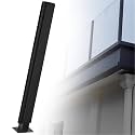 Outdoor Deck Fence Glass Railing Post, Patio Deck Balcony Vitreous Balustrade Column, Indoor Stair Railing Kits, Stainless Steel Baluster Posts(A-MID,Height 32in/80cm)