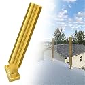 Outdoor Deck Fence Glass Railing Post, Patio Deck Balcony Vitreous Balustrade Column, Indoor Stair Railing Kits, Stainless Steel Baluster Posts(C-Corner,Height 36in/90cm)