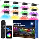 Outdoor Deck Lights, 24 Lights Smart Fence Lights Compatible with Alexa & Google Home, IP65 LED Patio Deck Lighting with Remote, Fence Lighting Music Sync for Patio Yard Garden(157.2ft)